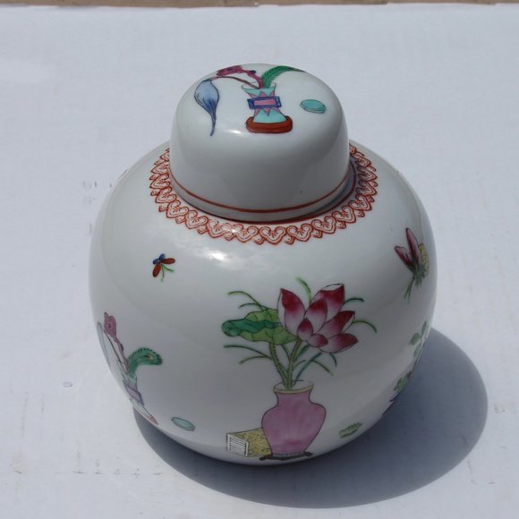 Delightfully Odd Vintage Hong Kong Ginger Jar with Lid, GREAT Gift! - Picture 7 of 10